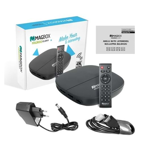 MAGBOX MAGROID GLORY 16 GB HDD 2 GB RAM 4K TV BOX (ANDROID 11) KUMANDALI