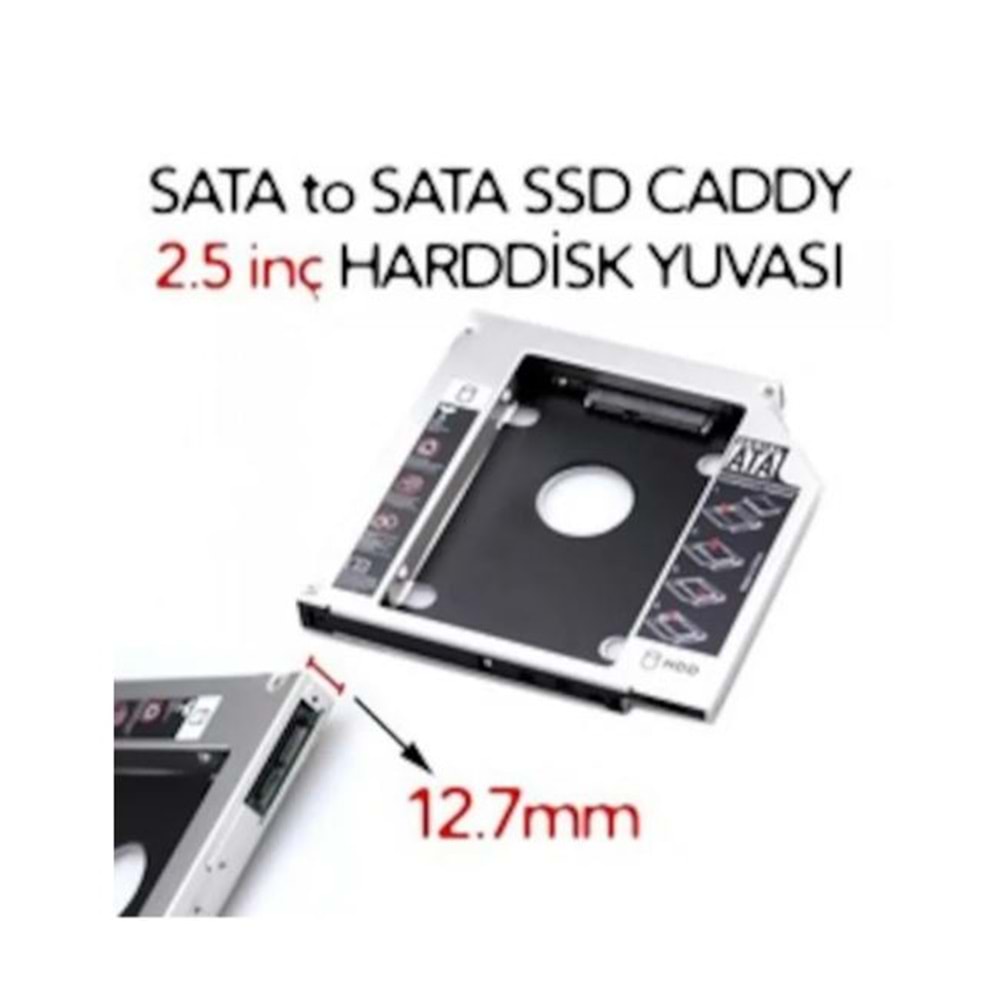 12.7 HDD SSD Kızak Caddy Harddisk Yuvası